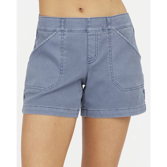 SPANX Pants - Spanx Stretch Twill 4" Shorts Smoothing Stretch 20318r Blue Women's XS X-Small